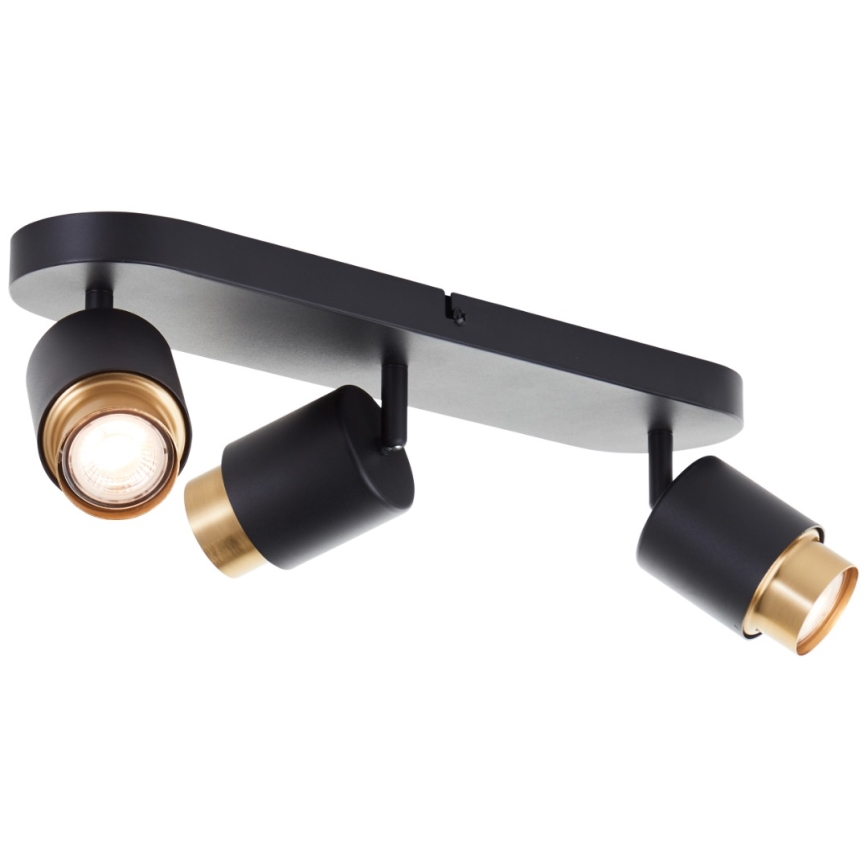 Brilliant - LED-punktvalgusti COVELO 3xGU10/5W/230V must/kuldne