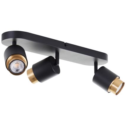 Brilliant - LED-punktvalgusti COVELO 3xGU10/5W/230V must/kuldne
