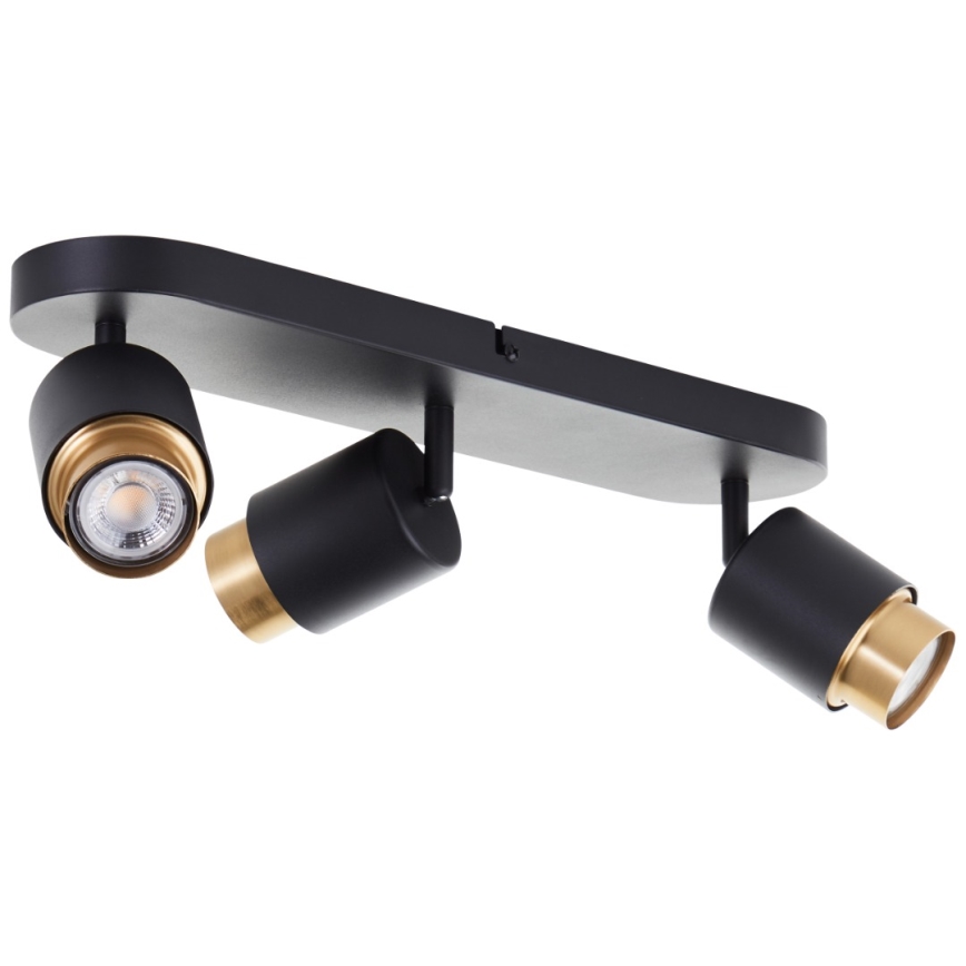 Brilliant - LED-punktvalgusti COVELO 3xGU10/5W/230V must/kuldne