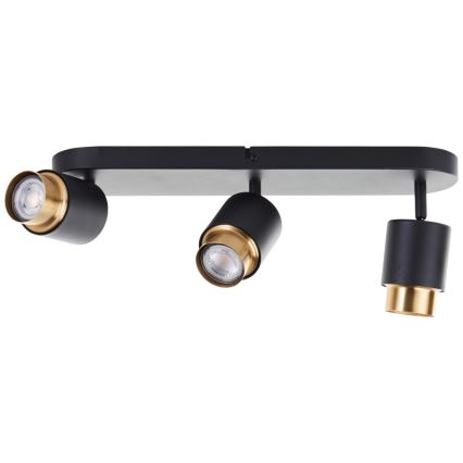 Brilliant - LED-punktvalgusti COVELO 3xGU10/5W/230V must/kuldne