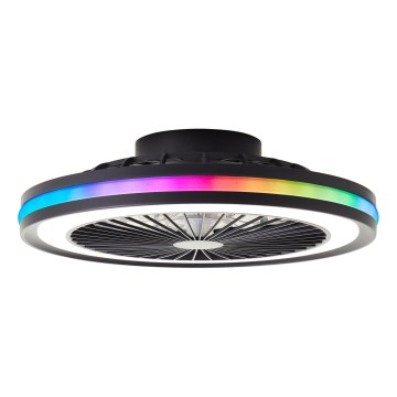 Brilliant - LED RGBW hämardatav laelamp ventilaatoriga PALMERO LED/40W/230V 2700-6500K läbimõõt 46,6 cm beež + kaugjuhtimispult