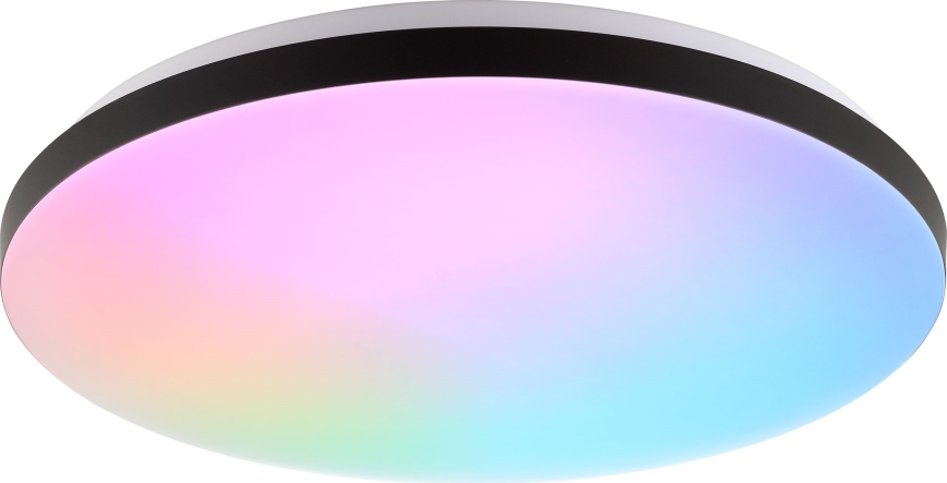 Brilliant - LED RGBW hämardatav laevalgusti LIVIO LED/20W/230V 3000-6500K läbimõõt 38,5 cm must + kaugjuhtimispult