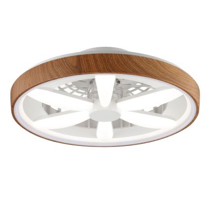 Brilliant - LED RGBW Hämardatav laeventilaator GAIANO LED/24W/230V 2700-6500K d. 48 cm pruun + kaugjuhtimispult