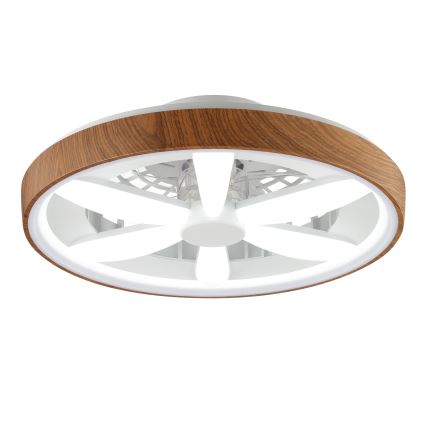Brilliant - LED RGBW Hämardatav laeventilaator GAIANO LED/24W/230V 2700-6500K d. 48 cm pruun + kaugjuhtimispult