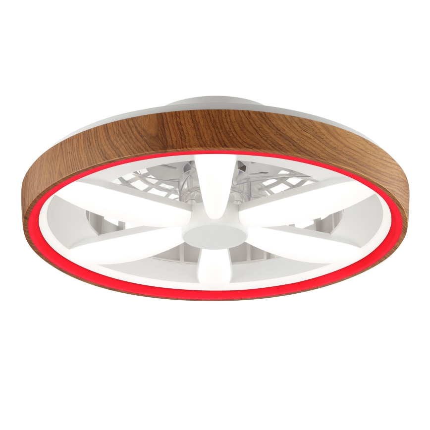 Brilliant - LED RGBW Hämardatav laeventilaator GAIANO LED/24W/230V 2700-6500K d. 48 cm pruun + kaugjuhtimispult