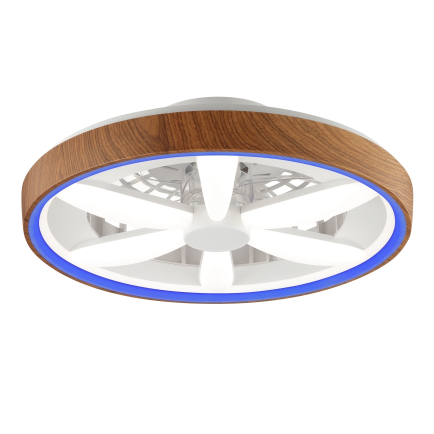 Brilliant - LED RGBW Hämardatav laeventilaator GAIANO LED/24W/230V 2700-6500K d. 48 cm pruun + kaugjuhtimispult