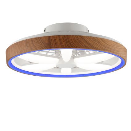 Brilliant - LED RGBW Hämardatav laeventilaator GAIANO LED/24W/230V 2700-6500K d. 48 cm pruun + kaugjuhtimispult