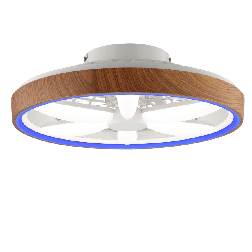 Brilliant - LED RGBW Hämardatav laeventilaator GAIANO LED/24W/230V 2700-6500K d. 48 cm pruun + kaugjuhtimispult
