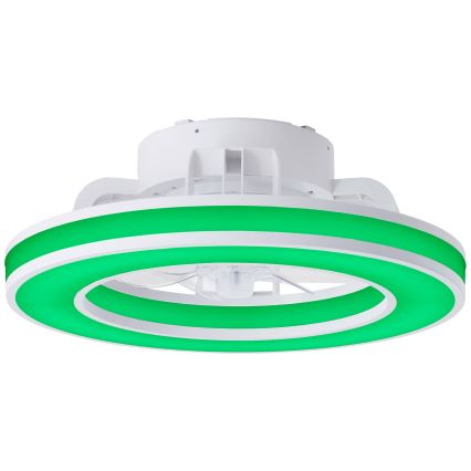 Brilliant - LED RGBW Hämardatav laeventilaator MONDELLO LED/26W/230V 2700-6500K d. 41,5 cm valge + kaugjuhtimispult
