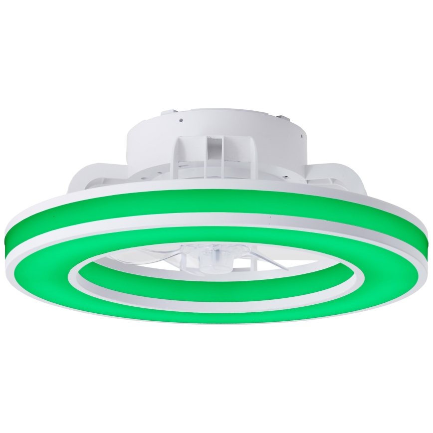 Brilliant - LED RGBW Hämardatav laeventilaator MONDELLO LED/26W/230V 2700-6500K d. 41,5 cm valge + kaugjuhtimispult