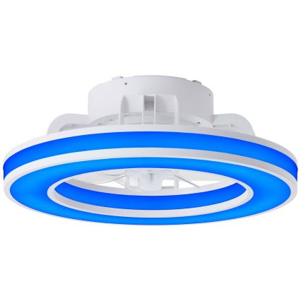 Brilliant - LED RGBW Hämardatav laeventilaator MONDELLO LED/26W/230V 2700-6500K d. 41,5 cm valge + kaugjuhtimispult