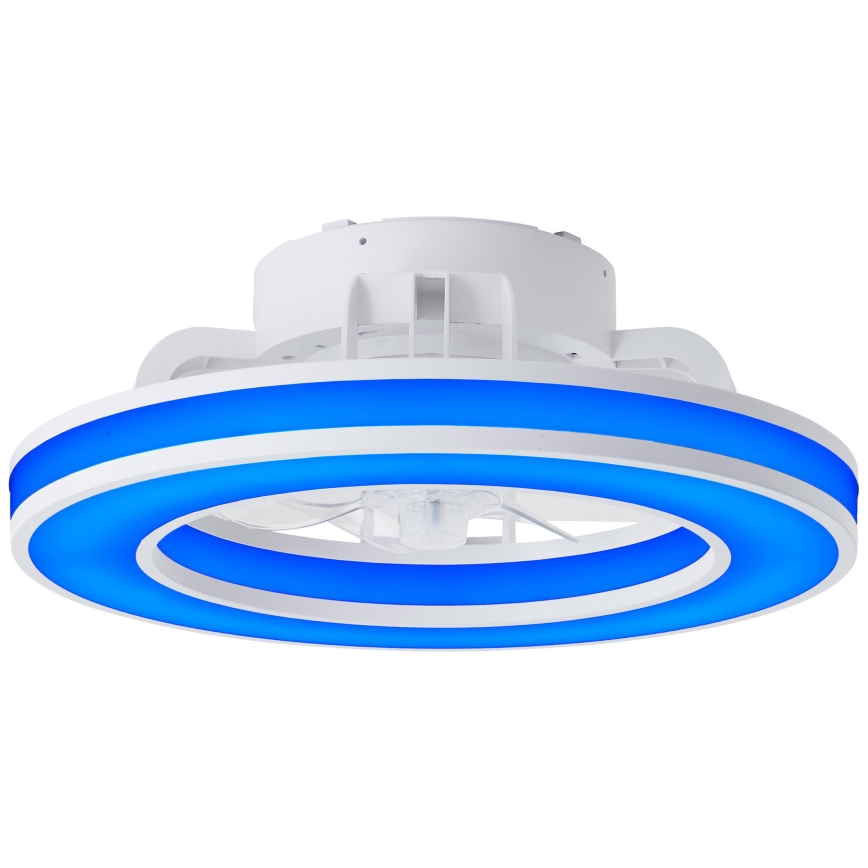 Brilliant - LED RGBW Hämardatav laeventilaator MONDELLO LED/26W/230V 2700-6500K d. 41,5 cm valge + kaugjuhtimispult
