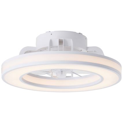 Brilliant - LED RGBW Hämardatav laeventilaator MONDELLO LED/26W/230V 2700-6500K d. 41,5 cm valge + kaugjuhtimispult