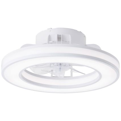 Brilliant - LED RGBW Hämardatav laeventilaator MONDELLO LED/26W/230V 2700-6500K d. 41,5 cm valge + kaugjuhtimispult