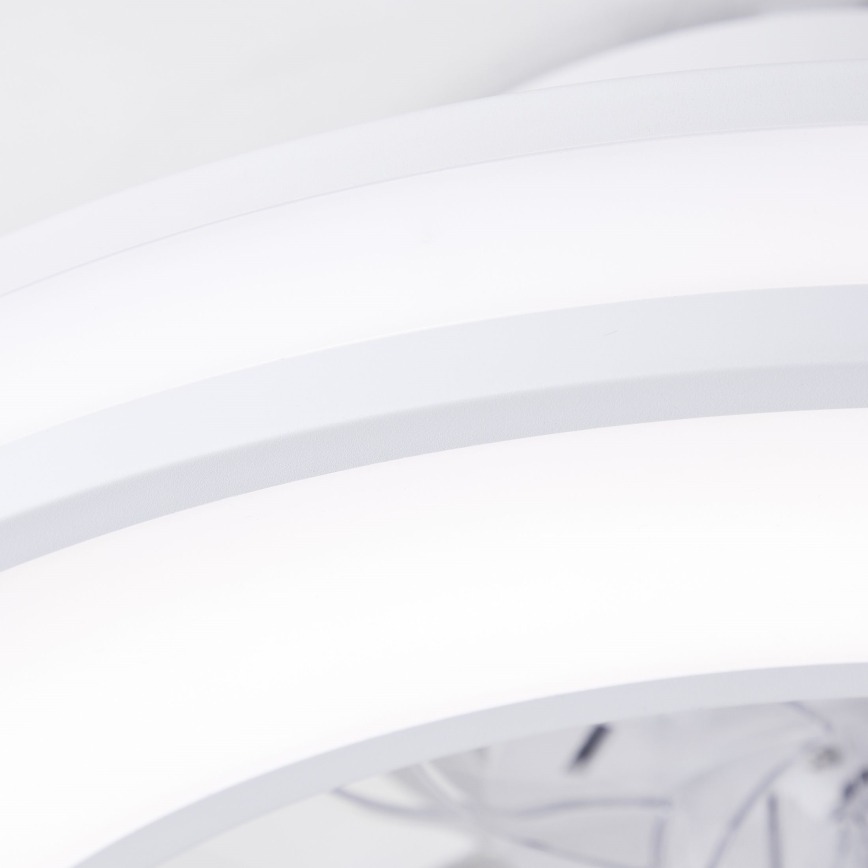 Brilliant - LED RGBW Hämardatav laeventilaator MONDELLO LED/26W/230V 2700-6500K d. 41,5 cm valge + kaugjuhtimispult