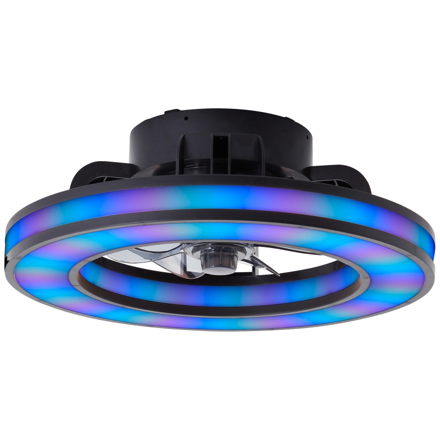 Brilliant - LED RGBW Hämardatav laeventilaator MONDELLO LED/26W/230V 2700-6500K d. 41 cm must + kaugjuhtimispult