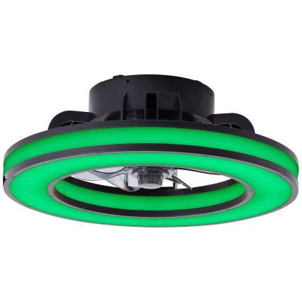 Brilliant - LED RGBW Hämardatav laeventilaator MONDELLO LED/26W/230V 2700-6500K d. 41 cm must + kaugjuhtimispult