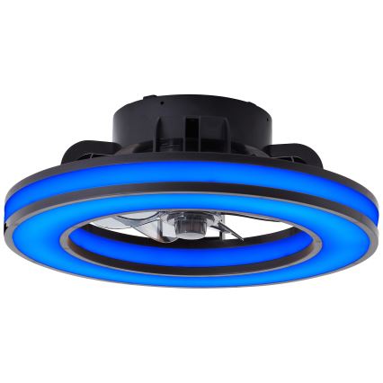 Brilliant - LED RGBW Hämardatav laeventilaator MONDELLO LED/26W/230V 2700-6500K d. 41 cm must + kaugjuhtimispult