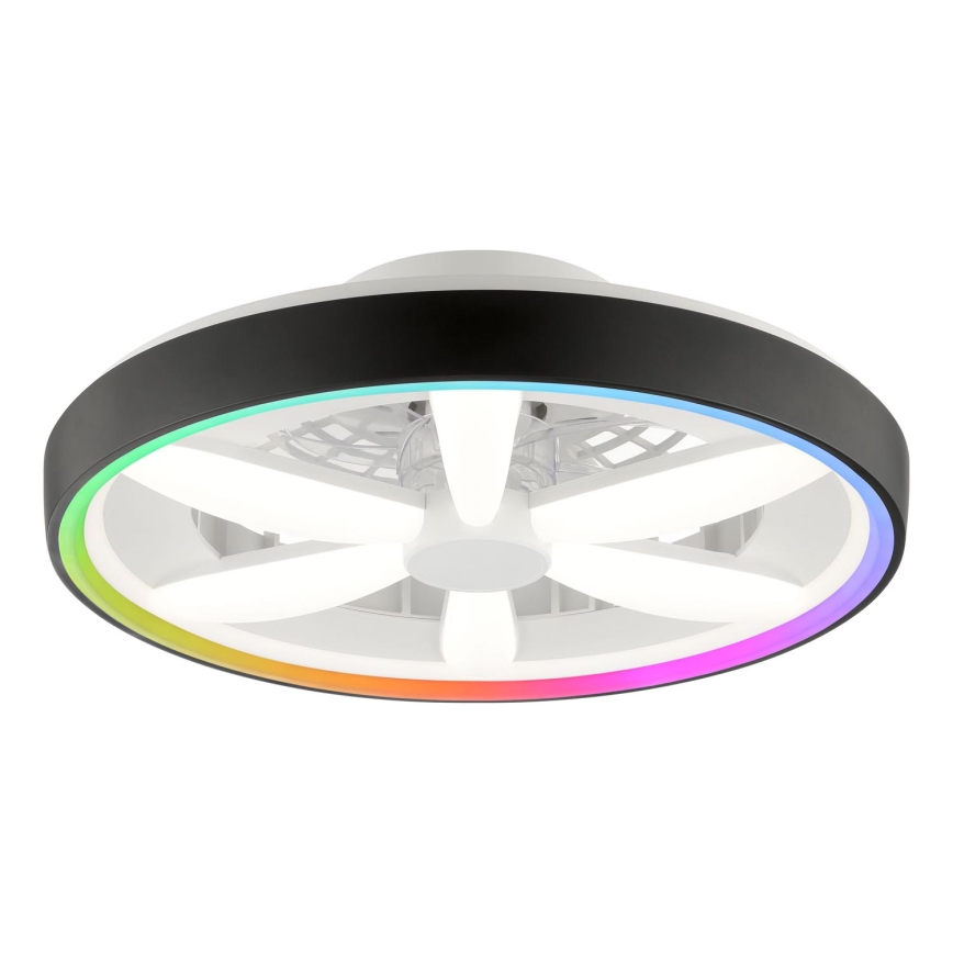 Brilliant - LED RGBW Hämardatav laeventilaator valgustiga GAIANO LED/48W/230V 2700-6500K must + kaugjuhtimispult