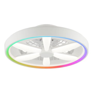 Brilliant - LED RGBW Hämardatav laeventilaator valgustiga GAIANO LED/48W/230V 2700-6500K valge + kaugjuhtimispult