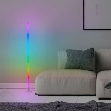 Brilliant - LED RGBW Hämardatav põrandalamp NEELE LED/6,5W/230V valge + kaugjuhtimispult
