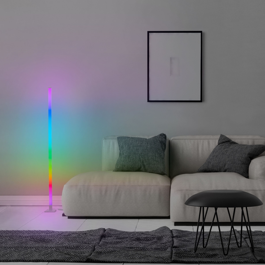 Brilliant - LED RGBW Hämardatav põrandalamp NEELE LED/6,5W/230V valge + kaugjuhtimispult