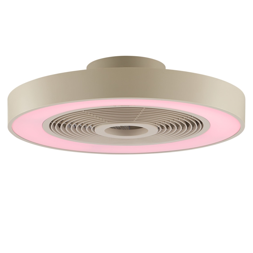 Brilliant - LED RGBW hämardatav laelamp ventilaatoriga CATANIA LED/37W/230V 2700-6500K läbimõõt 48,6 cm beež + kaugjuhtimispult