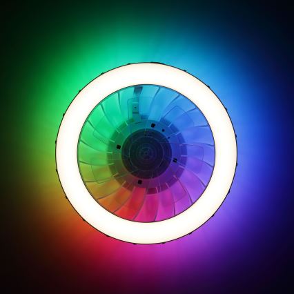 Brilliant - LED RGBW reguleeritav laeventilaator valgusega FANORA LED/30W/230V 2700-6500K läbimõõt 46 cm valge + kaugjuhtimispult
