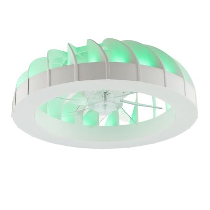 Brilliant - LED RGBW reguleeritav laeventilaator valgusega FANORA LED/30W/230V 2700-6500K läbimõõt 46 cm valge + kaugjuhtimispult