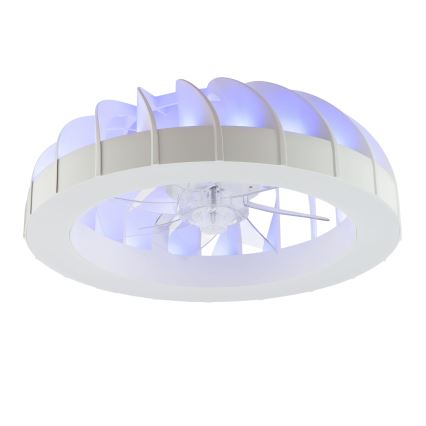 Brilliant - LED RGBW reguleeritav laeventilaator valgusega FANORA LED/30W/230V 2700-6500K läbimõõt 46 cm valge + kaugjuhtimispult