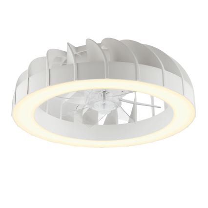 Brilliant - LED RGBW reguleeritav laeventilaator valgusega FANORA LED/30W/230V 2700-6500K läbimõõt 46 cm valge + kaugjuhtimispult