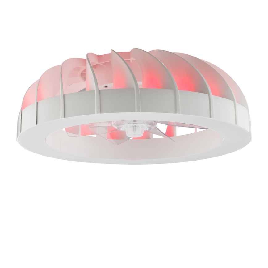 Brilliant - LED RGBW reguleeritav laeventilaator valgusega FANORA LED/30W/230V 2700-6500K läbimõõt 46 cm valge + kaugjuhtimispult