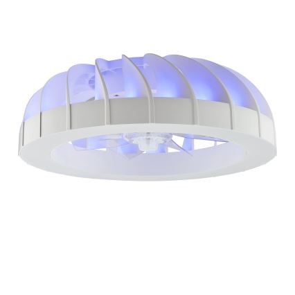 Brilliant - LED RGBW reguleeritav laeventilaator valgusega FANORA LED/30W/230V 2700-6500K läbimõõt 46 cm valge + kaugjuhtimispult