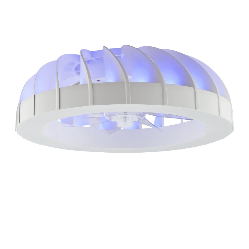 Brilliant - LED RGBW reguleeritav laeventilaator valgusega FANORA LED/30W/230V 2700-6500K läbimõõt 46 cm valge + kaugjuhtimispult