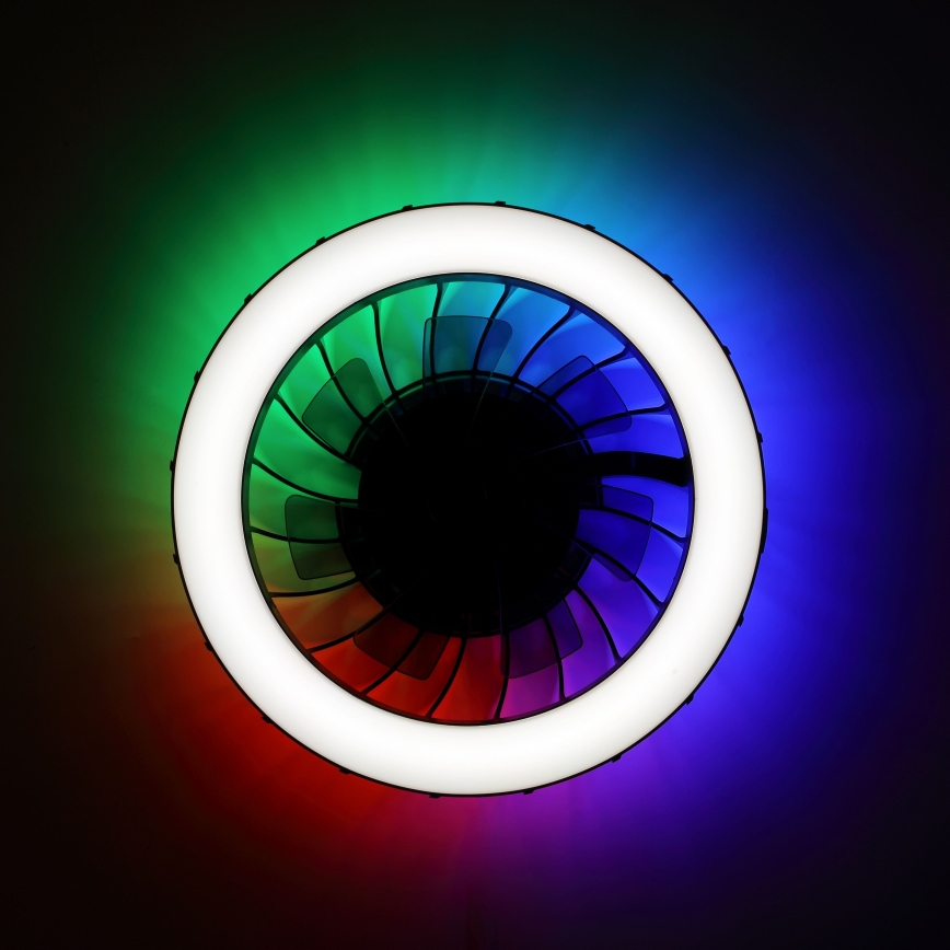 Brilliant - LED RGBW reguleeritav laeventilaator valgusega FANORA LED/30W/230V 2700-6500K läbimõõt 46 cm must + kaugjuhtimispult