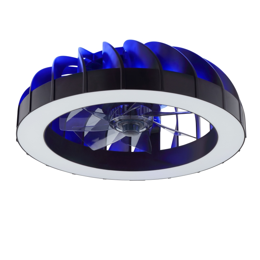 Brilliant - LED RGBW reguleeritav laeventilaator valgusega FANORA LED/30W/230V 2700-6500K läbimõõt 46 cm must + kaugjuhtimispult