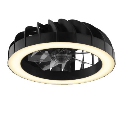 Brilliant - LED RGBW reguleeritav laeventilaator valgusega FANORA LED/30W/230V 2700-6500K läbimõõt 46 cm must + kaugjuhtimispult