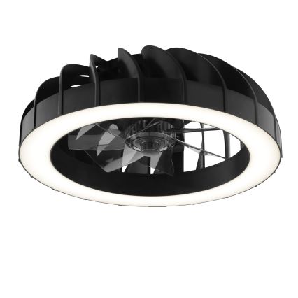 Brilliant - LED RGBW reguleeritav laeventilaator valgusega FANORA LED/30W/230V 2700-6500K läbimõõt 46 cm must + kaugjuhtimispult