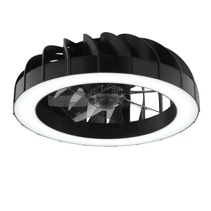 Brilliant - LED RGBW reguleeritav laeventilaator valgusega FANORA LED/30W/230V 2700-6500K läbimõõt 46 cm must + kaugjuhtimispult