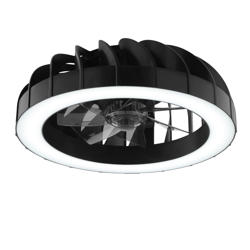 Brilliant - LED RGBW reguleeritav laeventilaator valgusega FANORA LED/30W/230V 2700-6500K läbimõõt 46 cm must + kaugjuhtimispult
