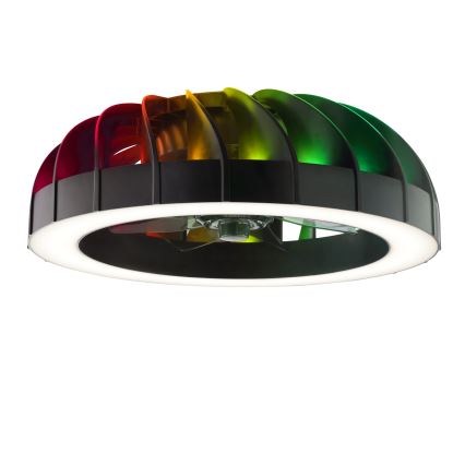 Brilliant - LED RGBW reguleeritav laeventilaator valgusega FANORA LED/30W/230V 2700-6500K läbimõõt 46 cm must + kaugjuhtimispult
