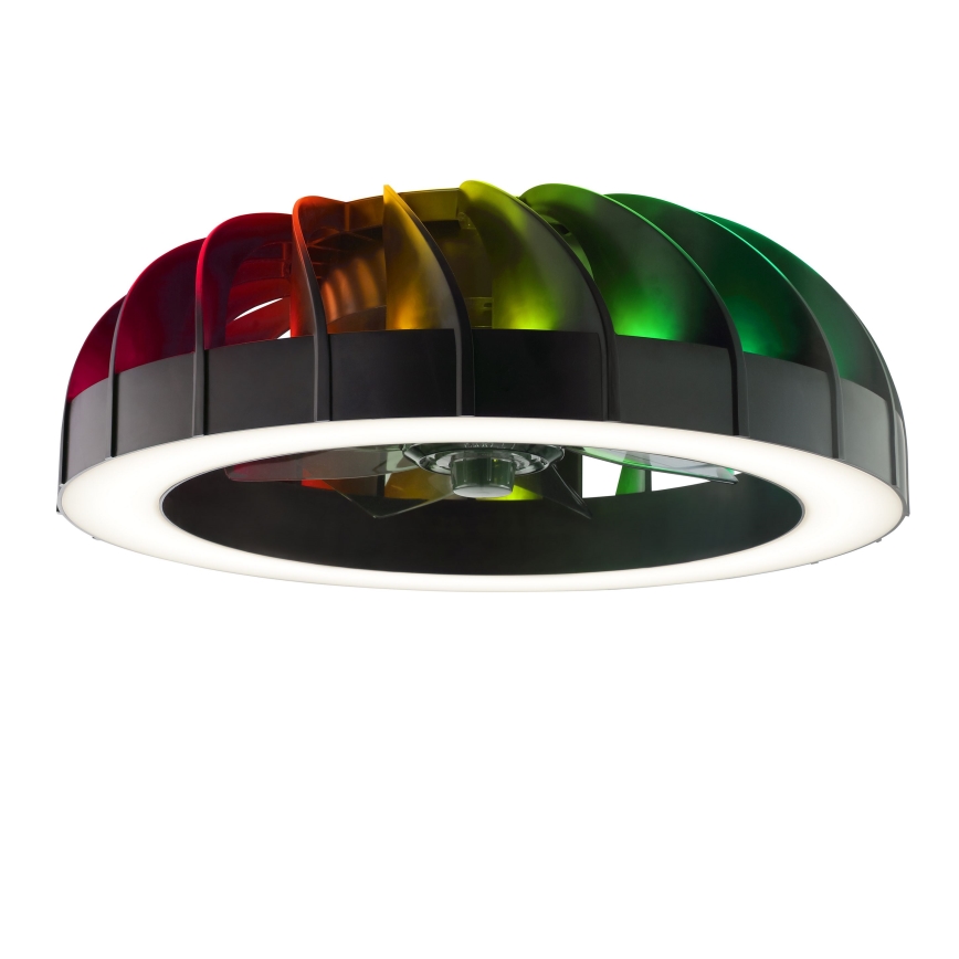 Brilliant - LED RGBW reguleeritav laeventilaator valgusega FANORA LED/30W/230V 2700-6500K läbimõõt 46 cm must + kaugjuhtimispult