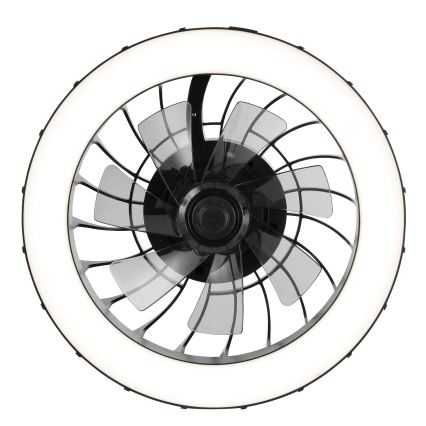 Brilliant - LED RGBW reguleeritav laeventilaator valgusega FANORA LED/30W/230V 2700-6500K läbimõõt 46 cm must + kaugjuhtimispult