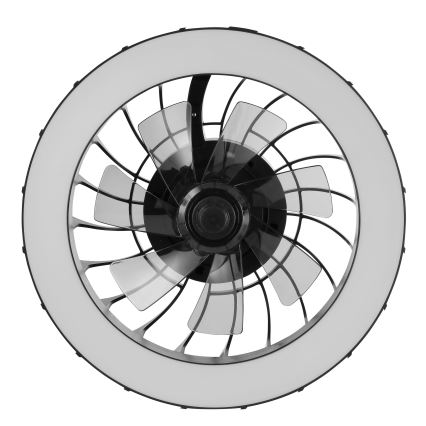 Brilliant - LED RGBW reguleeritav laeventilaator valgusega FANORA LED/30W/230V 2700-6500K läbimõõt 46 cm must + kaugjuhtimispult