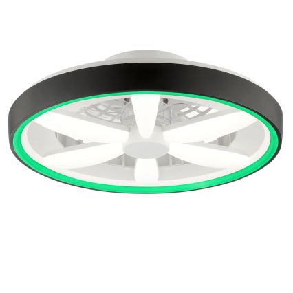 Brilliant - LED RGBW Hämardatav laeventilaator valgustiga GAIANO LED/48W/230V 2700-6500K must + kaugjuhtimispult