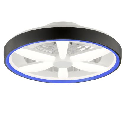 Brilliant - LED RGBW Hämardatav laeventilaator valgustiga GAIANO LED/48W/230V 2700-6500K must + kaugjuhtimispult