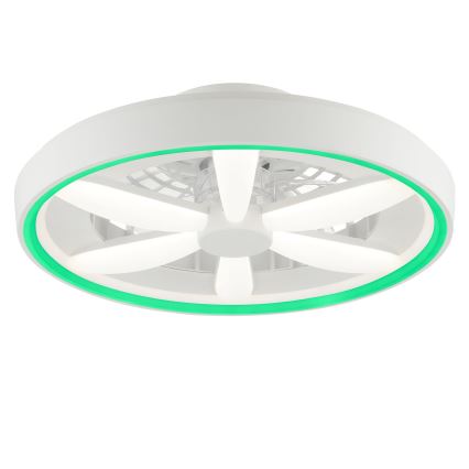 Brilliant - LED RGBW Hämardatav laeventilaator valgustiga GAIANO LED/48W/230V 2700-6500K valge + kaugjuhtimispult
