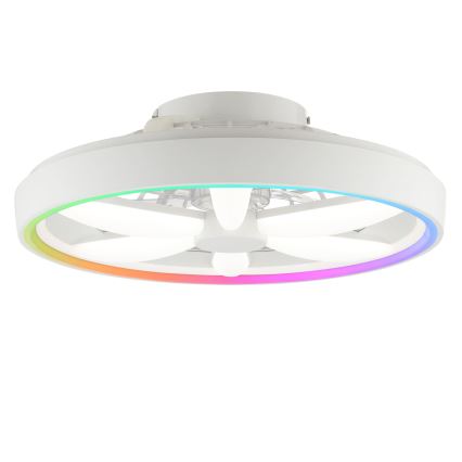 Brilliant - LED RGBW Hämardatav laeventilaator valgustiga GAIANO LED/48W/230V 2700-6500K valge + kaugjuhtimispult