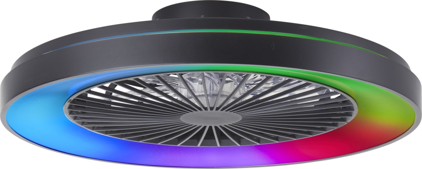 Brilliant - LED RGBW reguleeritav laeventilaator MAZZARO LED/24W/230V 3000-6500K läbimõõt 58 cm must + kaugjuhtimispult