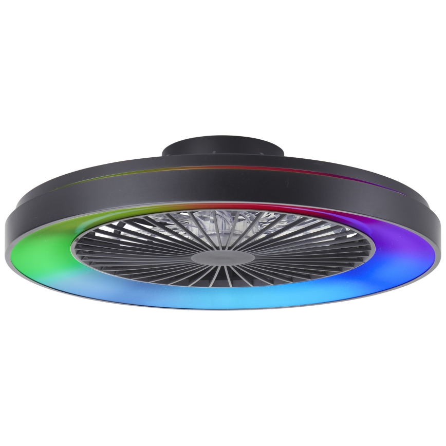 Brilliant - LED RGBW reguleeritav laeventilaator MAZZARO LED/24W/230V 3000-6500K läbimõõt 58 cm must + kaugjuhtimispult